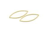Brass Marquise Ring, 24 Raw Brass Marquise Charms, Connector, Findings (41x17x0.80mm) BS 1167