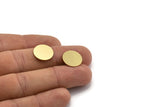 Brass Round Blank, 12 Raw Brass Round Shaped Blanks, Brass Findings, Stamping Blanks (14.5x0.60mm) A6550