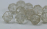 10 Vintage Glass Faceted Clear Beads ( 9 Mm ) Cv19