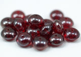 Vintage Rondelle Bead, 10 Vintage Glass Smooth Rondelle Blood Red Beads  ( 9x5 Mm ) Cv24