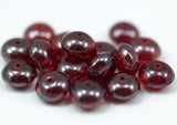 10 Vintage Glass Smooth Rondelle Blood Red Beads ( 9x5 Mm ) Cv24