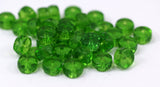 10 Vintage Glass Rondelle Faceted Pistachio Green Beads ( 8x4 Mm ) Cv28