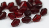20 Vintage Faceted Cubic Diamond Garnet Red Beads  ( 9x6 mm ) cv38