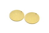 Brass Stamping Tag, 4 Raw Brass Round Charms With 1 Hole (26x1mm) A6388