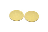 Brass Stamping Tag, 4 Raw Brass Round Charms With 1 Hole (26x1mm) A6388