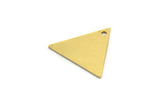 Brass Triangle Charm, 12 Raw Brass Triangle Shaped Charms With 1 Hole, Brass Stamping (15x17.5x0.60mm) A6415