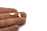 Brass D Shape Blank, 24 Raw Brass D Shape Blanks, Findings (6x15x1mm) A6385