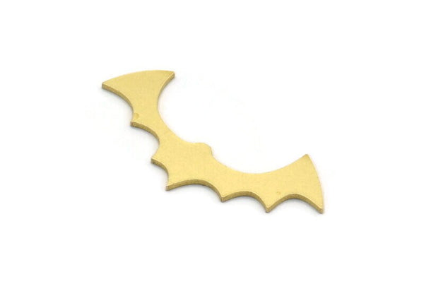 Brass Bat Blanks, 12 Raw Brass Bat Blanks, Earring Findings (15x33x0.80mm) A6383