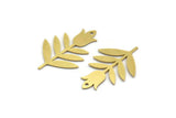 Brass Flower Charm, 12 Raw Brass Tulip Charms With 1 Hole, Pendant Charms (32x21x0.60mm) A6416