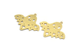 Brass Ghost Charm, 6 Raw Brass Cute Ghost Charms With 1 Loop, Star Charms, Findings (28.5x34x0.60mm) A6368