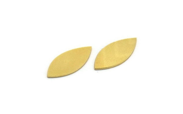 Brass Marquise Blank, 24 Raw Brass Tiny Marquise Blanks, Stamping Blanks (19x8x0.60mm) A6418