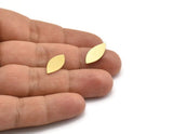 Brass Marquise Blank, 24 Raw Brass Tiny Marquise Blanks, Stamping Blanks (19x8x0.60mm) A6418