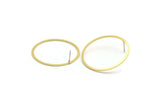 Brass Circle Earring, 8 Raw Brass Circle Stud Earrings (38x1.5x0.80mm) A6026 A6577