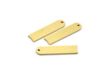 D Shape Rings, 24 Raw Brass D Shape Charms With 1 Hole, Findings (20x5x0.80mm) A6560