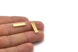 D Shape Rings, 24 Raw Brass D Shape Charms With 1 Hole, Findings (20x5x0.80mm) A6560