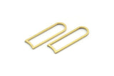 D Shape Rings, 50 Raw Brass D Shape Charms, Findings (22x6x0.80mm) A6559