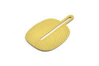 Brass Oval Charm, 4 Raw Brass Oval Charms, Earring Charms, Findings (43x27.5x0.60mm) A6446