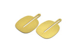 Brass Oval Charm, 4 Raw Brass Oval Charms, Earring Charms, Findings (43x27.5x0.60mm) A6446