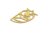 Brass Bird Charm, 8 Raw Brass Owl Shaped Charms With 1 Loop (33x19x0.60mm) A6629
