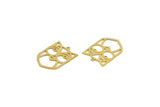 Brass Bird Charm, 10 Raw Brass Owl Shaped Charms With 1 Loop (26.5x19x0.60mm) A6625