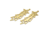 Brass Star Charm, 8 Raw Brass Comet Charms With 1 Loop, Findings (41x13x0.60mm) A6686