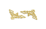 Brass Eagle Charm, 12 Raw Brass Eagle Shaped Charms With 1 Loop, Bird Charms, Findings (21.5x38x0.60mm) A6618