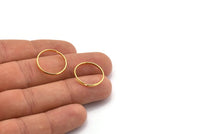 For Wire Wrapped Rings - 8 Gold Plated Brass Adjustable Thinny Ring Blanks For Wire Wrapped Rings, Findings (18mm) Brs 498 A0362
