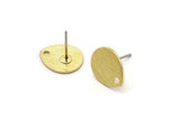 Pirinç Damla Küpe, 1 Delikli 12 Ham Pirinç Dokulu Damla Küpe, Bulgular (12x10x0,70 mm) M01852 A1207