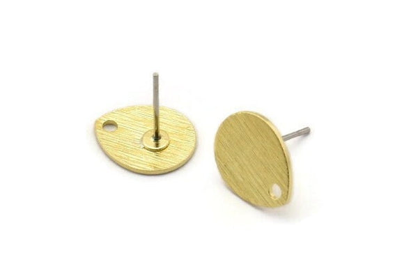 Pirinç Damla Küpe, 1 Delikli 12 Ham Pirinç Dokulu Damla Küpe, Bulgular (12x10x0,70 mm) M01852 A1207