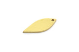 Brass Marquise Charm, 24 Raw Brass Marquise Charms With 1 Hole (19x8x0.80mm) A6493