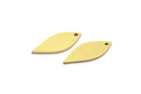 Brass Marquise Charm, 24 Raw Brass Marquise Charms With 1 Hole (19x8x0.80mm) A6493