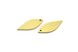 Brass Marquise Charm, 24 Raw Brass Marquise Charms With 1 Hole (19x8x0.80mm) A6493