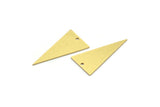 Brass Triangle Charm, 12 Raw Brass Triangle Shaped Charms With 1 Hole, Brass Stamping (27x14x0.60mm) A6495