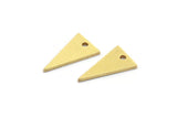 Brass Triangle Charm, 50 Raw Brass Triangle Shaped Charms With 1 Hole, Brass Stamping (14x8x0.80mm) A6498