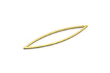 Brass Marquise Ring, 50 Raw Brass Marquise Charms, Connector, Findings (40x8x0.80mm) A6503