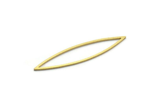 Brass Marquise Ring, 50 Raw Brass Marquise Charms, Connector, Findings (40x8x0.80mm) A6503