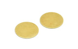Brass Round Blank, 24 Raw Brass Stamping Blanks, Stamping Tags (16x0.45mm) A6554