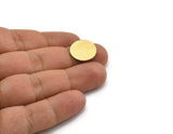 Brass Round Blank, 24 Raw Brass Stamping Blanks, Stamping Tags (16x0.45mm) A6554