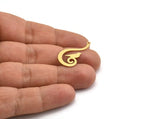 Brass Bird Charm, 12 Raw Brass Bird Shaped Charms With 1 Loop (29x15x0.60mm) A6552