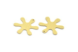 Brass Flower Charm, 8 Raw Brass Flower Charms With 1 Hole, Charm Pendants (27x26x0.80mm) A6487
