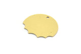Brass Irregular Charm, 10 Raw Brass Irregular Shaped Charms With 1 Hole (17x20x0.60mm) A6490