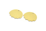 Brass Irregular Charm, 10 Raw Brass Irregular Shaped Charms With 1 Hole (17x20x0.60mm) A6490