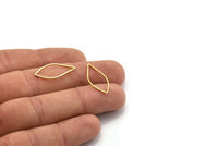 Brass Drop Connector, 50 Raw Brass Drop Connectors (24x11x0.80mm) A6523