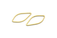 Brass Drop Connector, 50 Raw Brass Drop Connectors (25.5x12.5x0.80mm) A6524