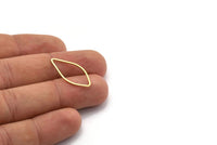 Brass Drop Connector, 50 Raw Brass Drop Connectors (25.5x12.5x0.80mm) A6524