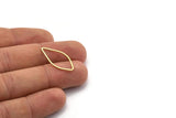 Brass Drop Connector, 50 Raw Brass Drop Connectors (25.5x12.5x0.80mm) A6524