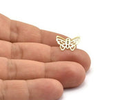 Raw Brass Butterfly Earring, 12 Brass Butterfly Stud Earrings (15x12mm) Brs 524 A0162 A6645