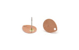Copper Drop Earring, 6 Raw Copper Drop Stud Earrings With 1 Hole (12x0.70mm) M01426 A6660