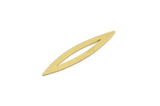 Brass Marquise Ring, 24 Raw Brass Marquise Charms, Connector, Findings (36x7x0.80mm) A6671