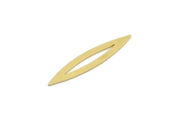 Brass Marquise Ring, 24 Raw Brass Marquise Charms, Connector, Findings (36x7x0.80mm) A6671